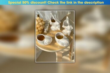Flash Sale Creative French Style Ceramic Shell Conch Wine Glass Irregular Wine Container Coffee Cup