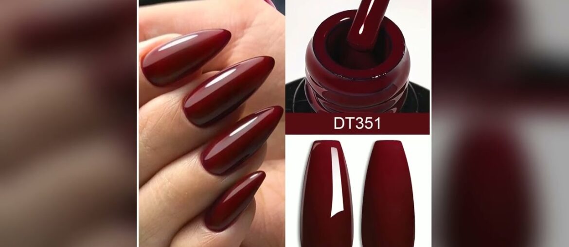 MEET ACROSS 7ml Wine Red Gel Nail Polish LongLasting French Style Gel Nail Supplies For Manicure