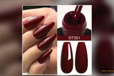 MEET ACROSS 7ml Wine Red Gel Nail Polish LongLasting French Style Gel Nail Supplies For Manicure