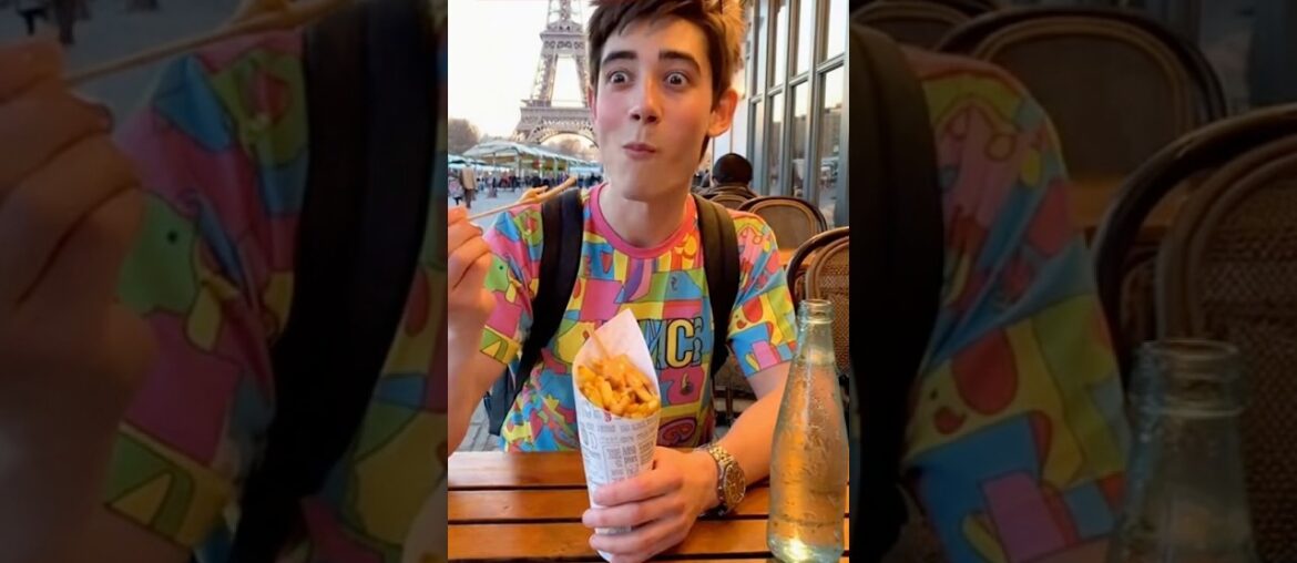 Kevin Tries French Food for the First Time 🇫🇷🥐 | Croissants, Crêpes #frenchfood #trending #viral