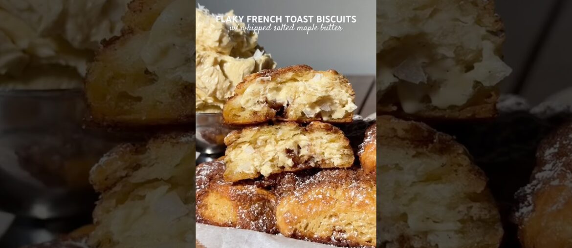 french toast biscuits w/ whipped salted maple butter ☕️🤎 #frenchtoast #biscuits #breakfast #recipe french toast biscuits w/ whipped salted maple butter ☕️🤎 #frenchtoast #biscuits #breakfast #recipe