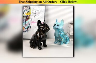 Simple Colour Glitzy French Bulldog Art Statue Office Porch Wine Desktop Home Decor Crafts Family