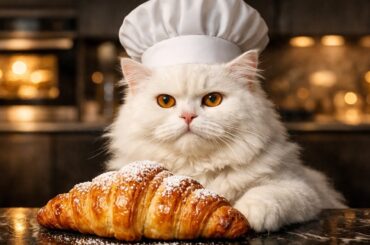 The Secret Behind Chef Kitty’s Perfect Croissants! 🥐🐾
