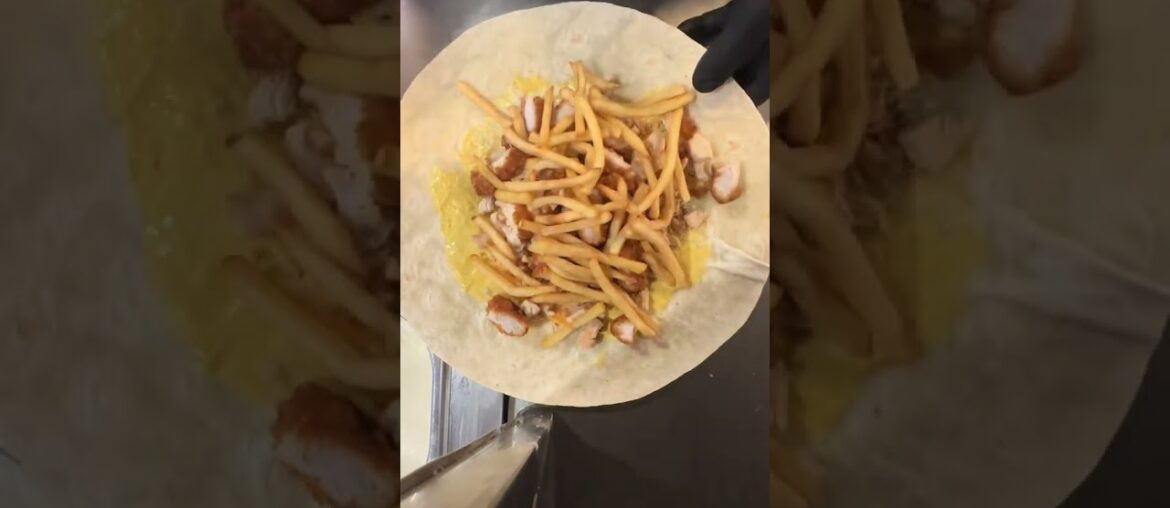 French Tacos Viande Escalope & Tenders & Frites & Sauce Gruyère  #BR3 #Tacos #Foodie #Foodlover #Eat