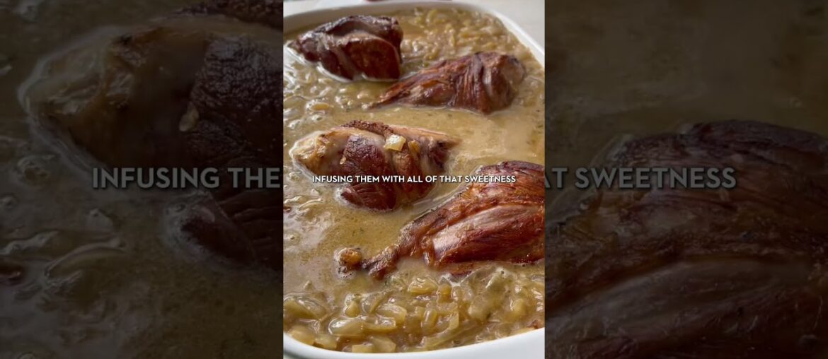 French onion braised lamb shanks #chef #frenchonionsoup #food #lamb #lambrecipe #foodie #shorts #fyp