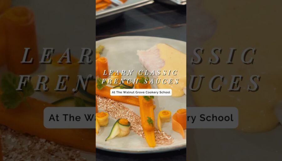 Learning Classic French Sauces at The Walnut Grove Cookery School #cookingschool #frenchcooking