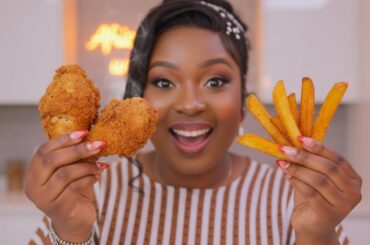 Crispy Air Fryer Chicken and French Fries | Juicy, Easy & No Deep Frying
