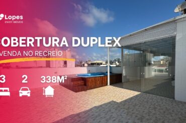 Cobertura Duplex Exclusiva na Gleba A do Recreio com Piscina, Área Gourmet e 338m²