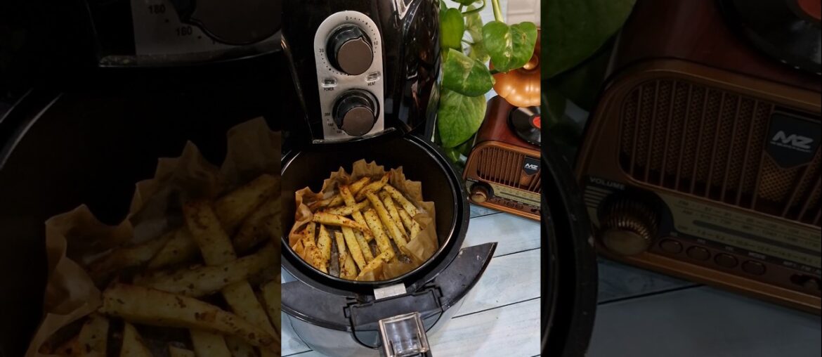 Oil Free French Fries in Air Fryer 😱🍟 | No Oil Crispy Fries 🔥 #shorts