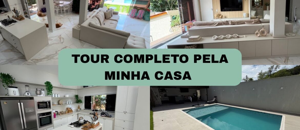 TOUR ATUALIZADO NA MINHA CASA | AMBIENTES INTEGRADOS | ÁREA GOURMET COM PISCINA ❤️