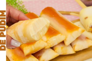 GELADINHO GOURMET DE PUDIM PERFEITO: SUPER CREMOSO E NÃO FORMA GELO! | Picolé de Pudim