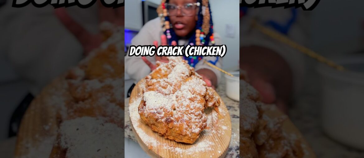 DOING CRACK: CHICKEN (I had to go find where this was sold) ​⁠#foodie #foodreview #foodie