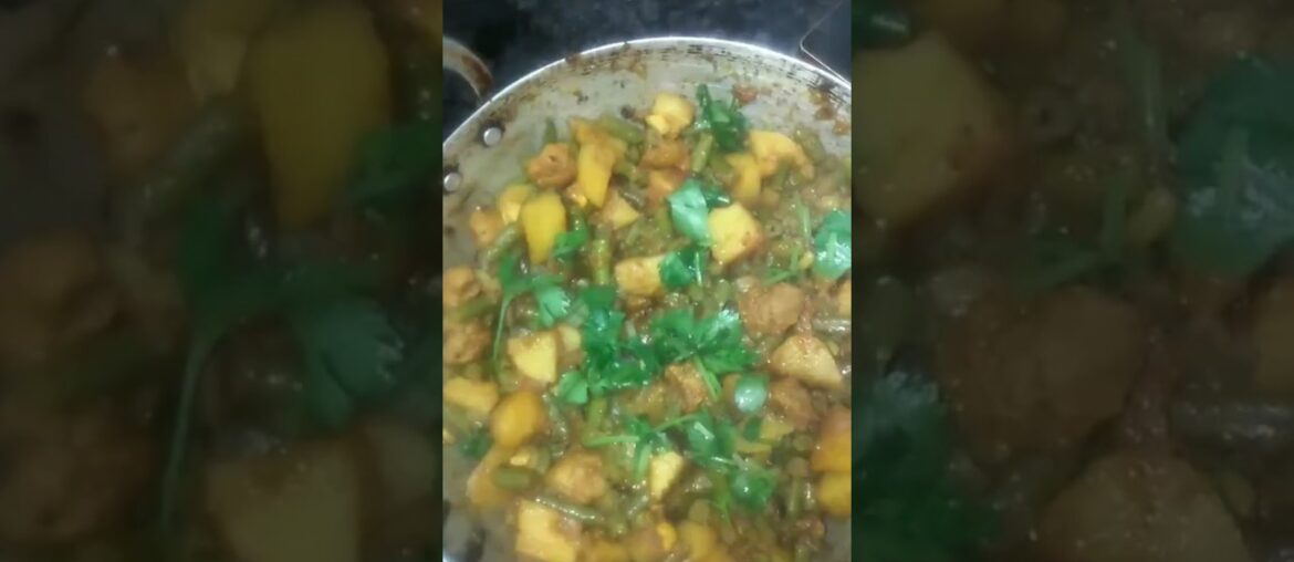 Tasty French beans ki sabji #food #cooking #shortsfeed #shorts