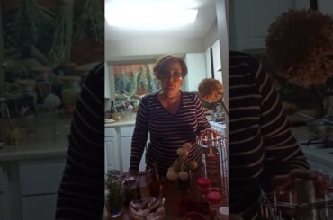 Preparing shrimp rillette in rose wine