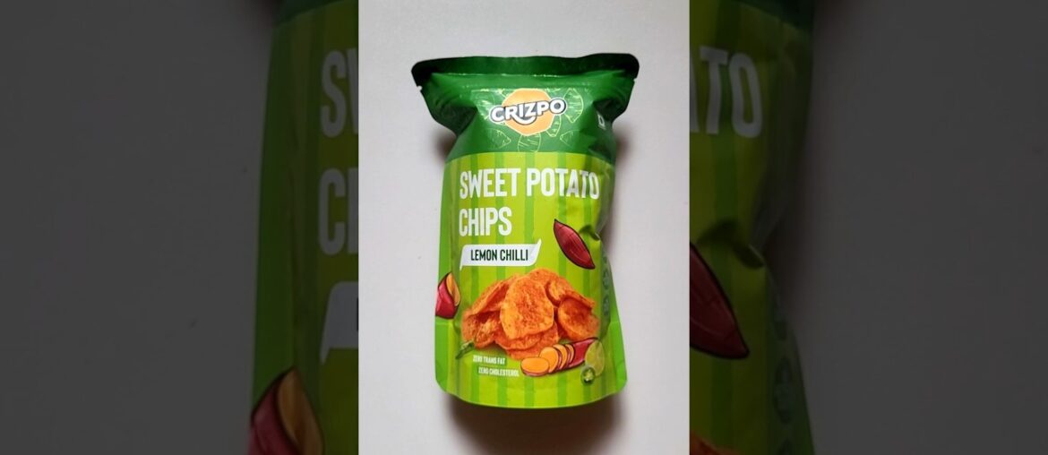 Trying Crizpo Sweet Potato Lemon Chili Flavor #sweetpotato #chips #potatochips #lemon #chili