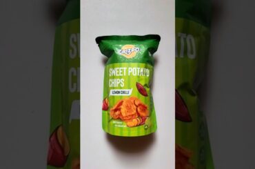 Trying Crizpo Sweet Potato Lemon Chili Flavor #sweetpotato #chips #potatochips #lemon #chili