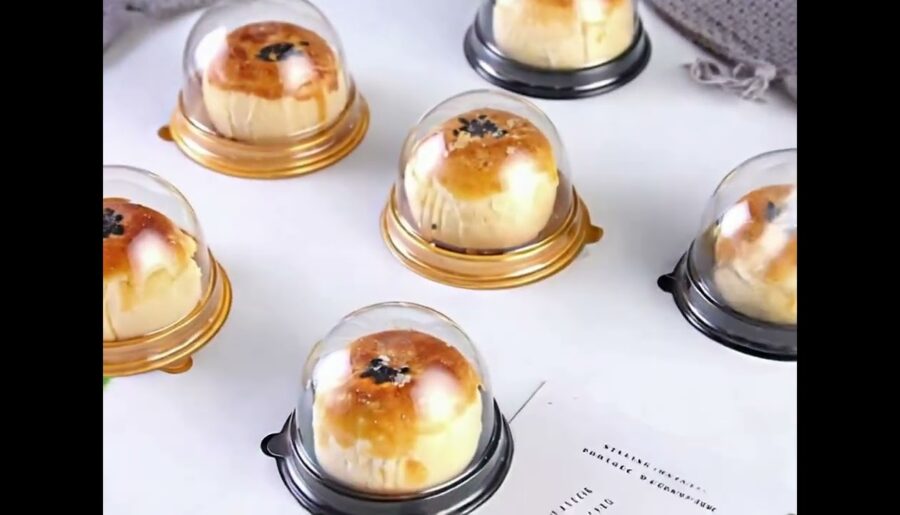 Premium Clear Round Blister Box – Perfect Packaging for Golden Macarons & Pastries #sunyoplastic