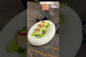 Devil’s egg 🥚 paired with tender French crab 🦀. #shorts #foodie #tasty