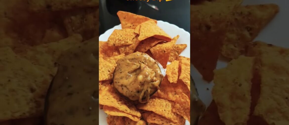 cheesy Dip for Nachos or french fries 🍟🧀 Full Recipe on channel. #shorts #dips #cheesy #ytshorts