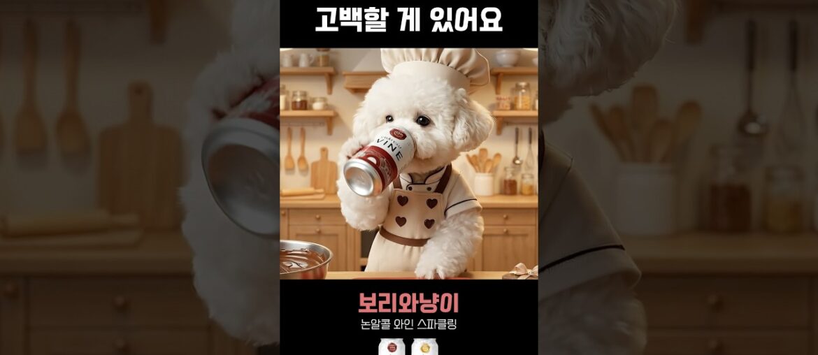 고백할 게 있어요🐶 #웅진식품 #웅진샤토와인 #샤토와인 #논알콜 #스파클링 #음료 #발렌타인데이