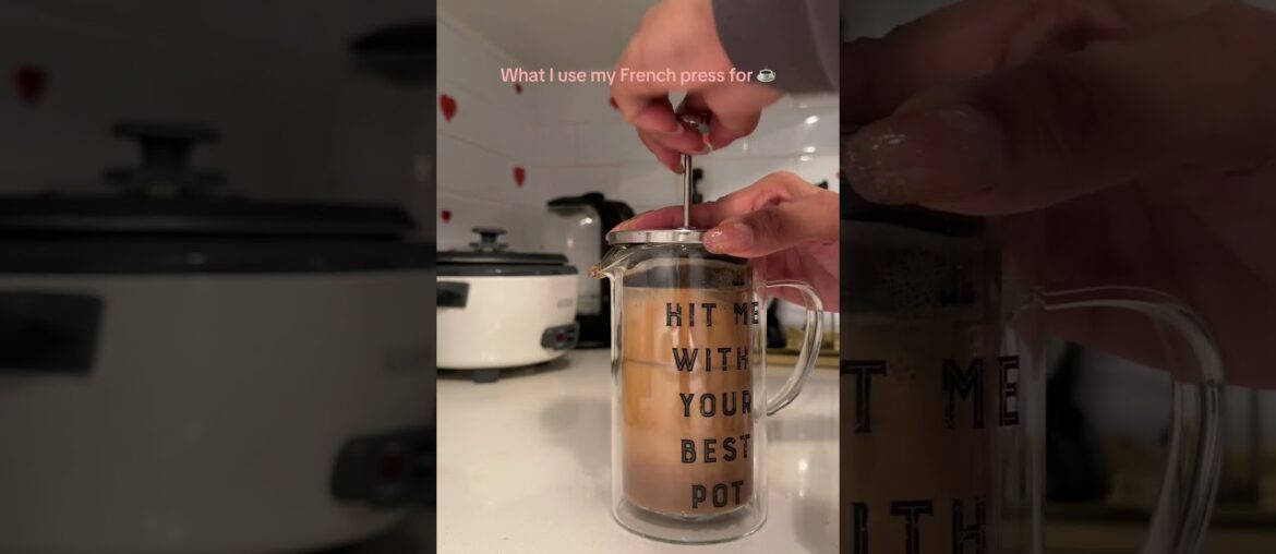 French press instant cafe ☕️ #food #coffee #capcut #coffeelover #cooking