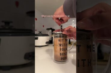 French press instant cafe ☕️ #food #coffee #capcut #coffeelover #cooking