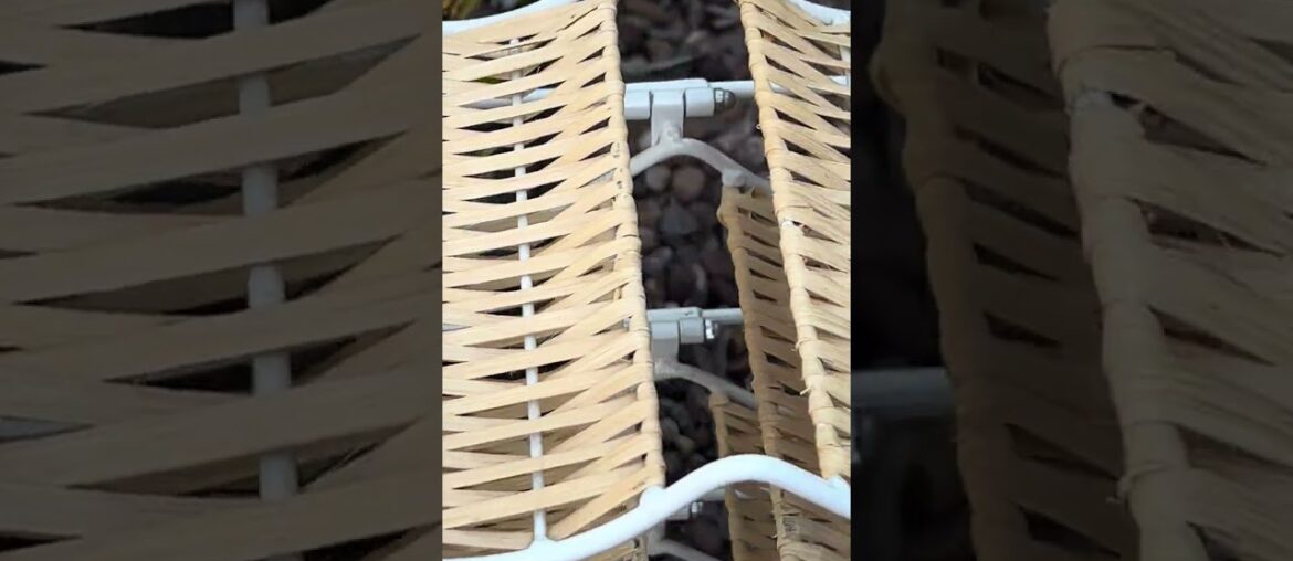 Vintage French 12 Bottle Wine Rack – White Wicker Style Farmhouse Kitchen Bar