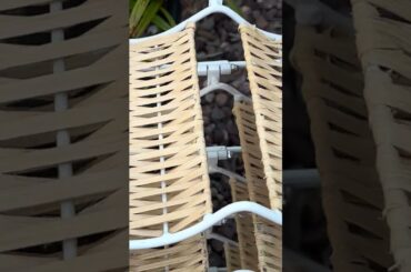 Vintage French 12 Bottle Wine Rack – White Wicker Style Farmhouse Kitchen Bar