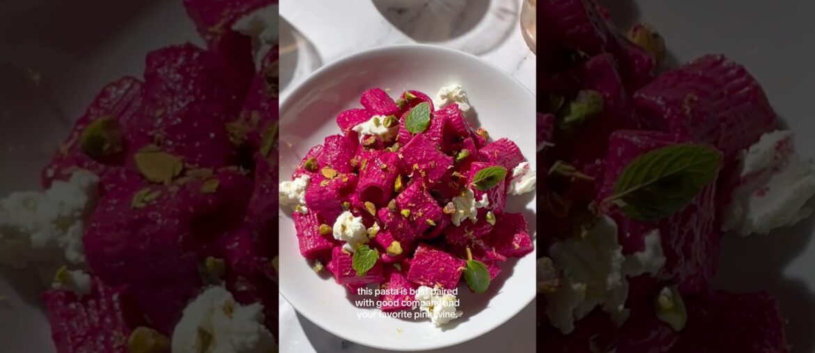 Elite Pairing: Beet Goat Cheese Rigatoni + French Rosé Elite Pairing: Beet Goat Cheese Rigatoni + French Rosé