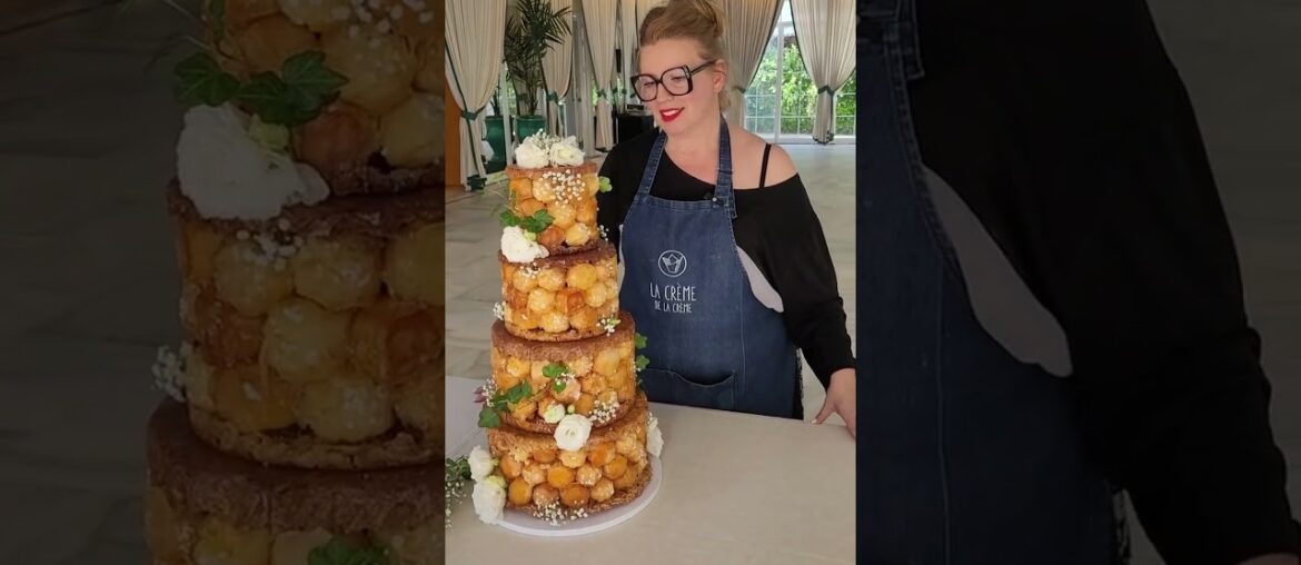 Hemos hecho una espectacular Tarta Croquembouche pièces montées 🎂 para una boda en Villa Luisa