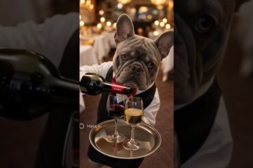 Wine time with yoda #bulldog #funny #puppy #puppy