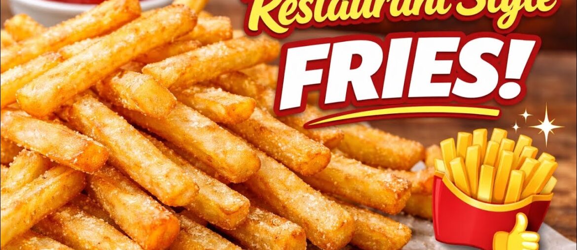 Crispy French Fries Recipe | Ghar Par Restaurant Style Fries 🍟