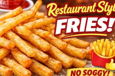 Crispy French Fries Recipe | Ghar Par Restaurant Style Fries 🍟