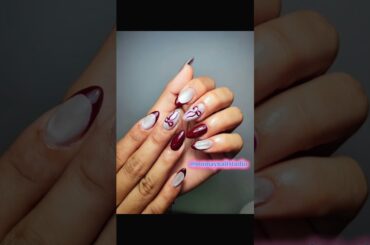 “Rate this nail set 1–10 👀💅”Wine red french + pearl chrome 🤍🍷 #nailinspo #luxurynails #frenchnails