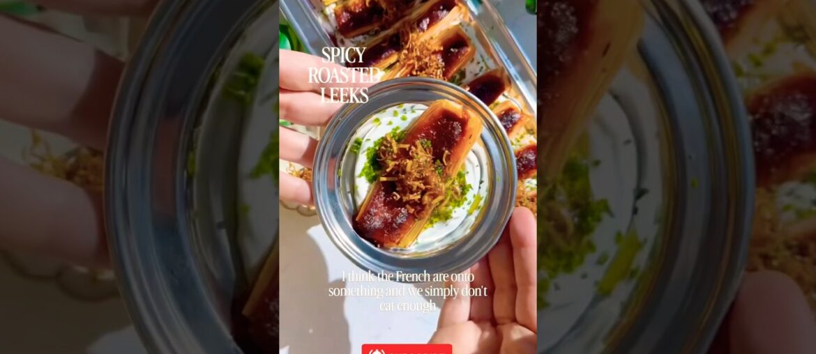 Spicy Roasted Leeks 🌶️ The Most Underrated French Veg Recipe! #shorts