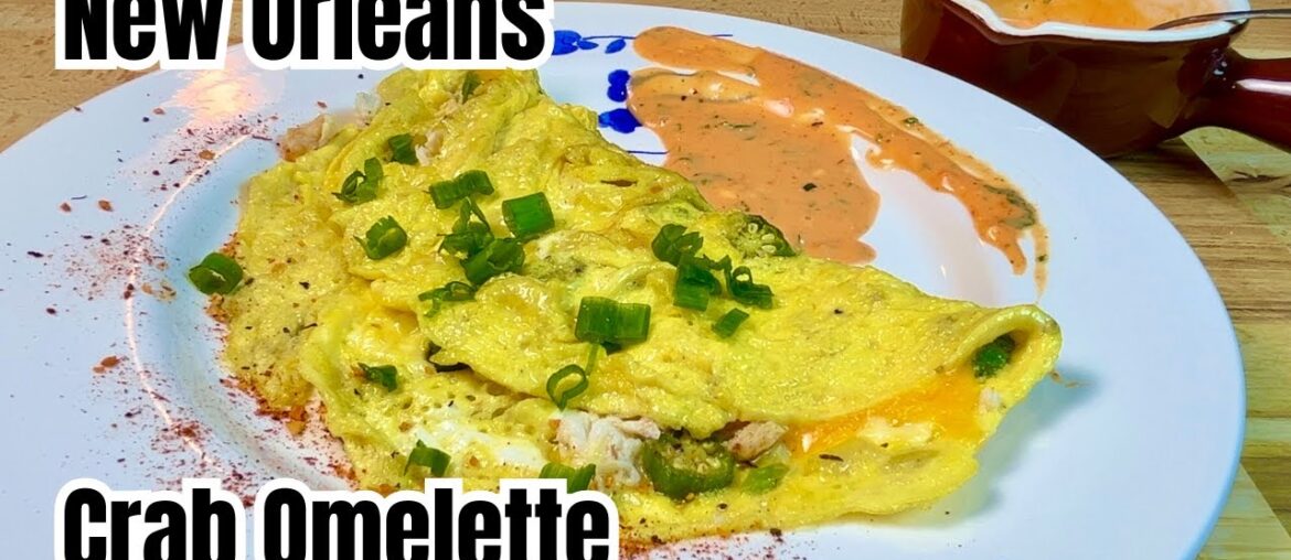 New Orleans Crab Omelette with Cajun Remoulade #CreoleCuisine #Eggs #SouthernCooking #OmeletteArt New Orleans Crab Omelette with Cajun Remoulade #CreoleCuisine #Eggs #SouthernCooking #OmeletteArt