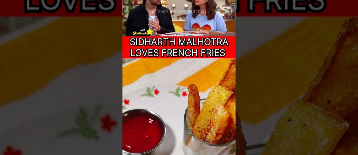 Sidharth Malhotra Loves French Fries #shorts #sidharthmalhotra #recipe #food #ytshorts #viral