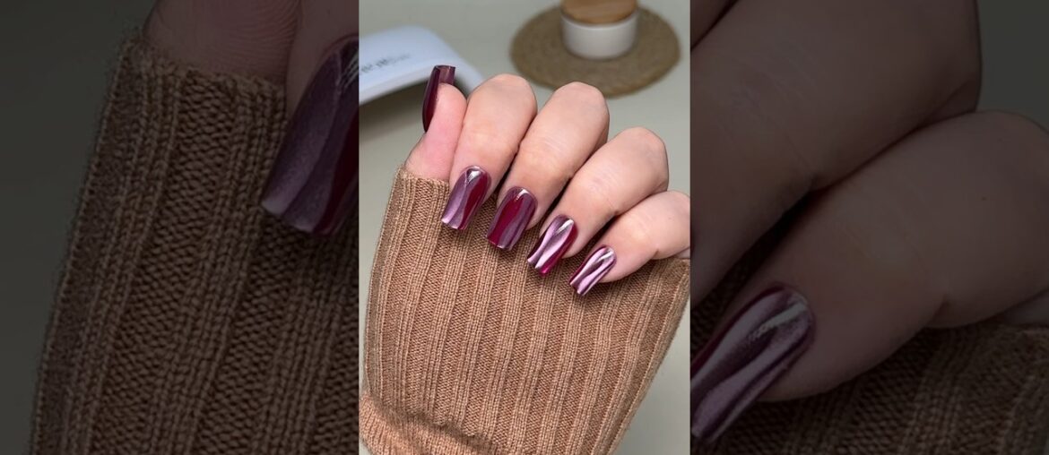 Wine Mirror Nails, product links in bio and my amaz0n sf
