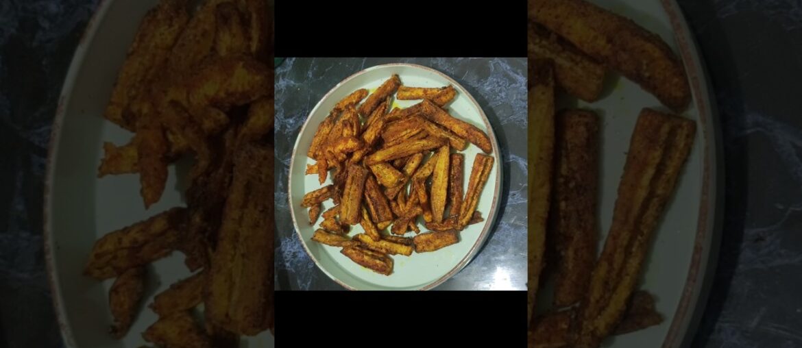 #Crispy Raw Banana French Fries | Easy Snack Recipe # Shorts