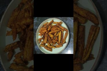 #Crispy Raw Banana French Fries | Easy Snack Recipe # Shorts