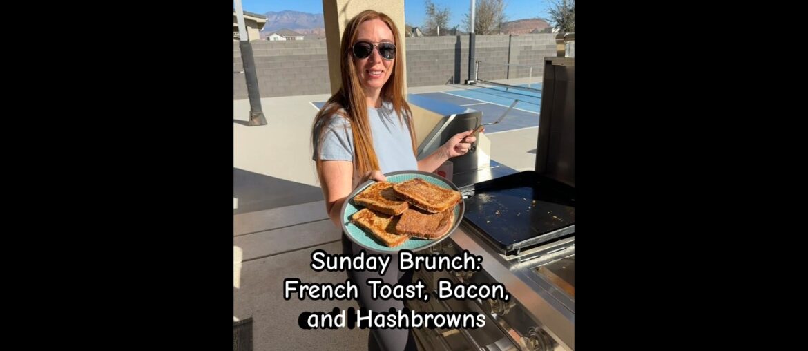 Sunday Brunch: French Toast, Bacon and Hashbrowns #foodtok #frenchtoast #bacon #hashbrowns #brunch