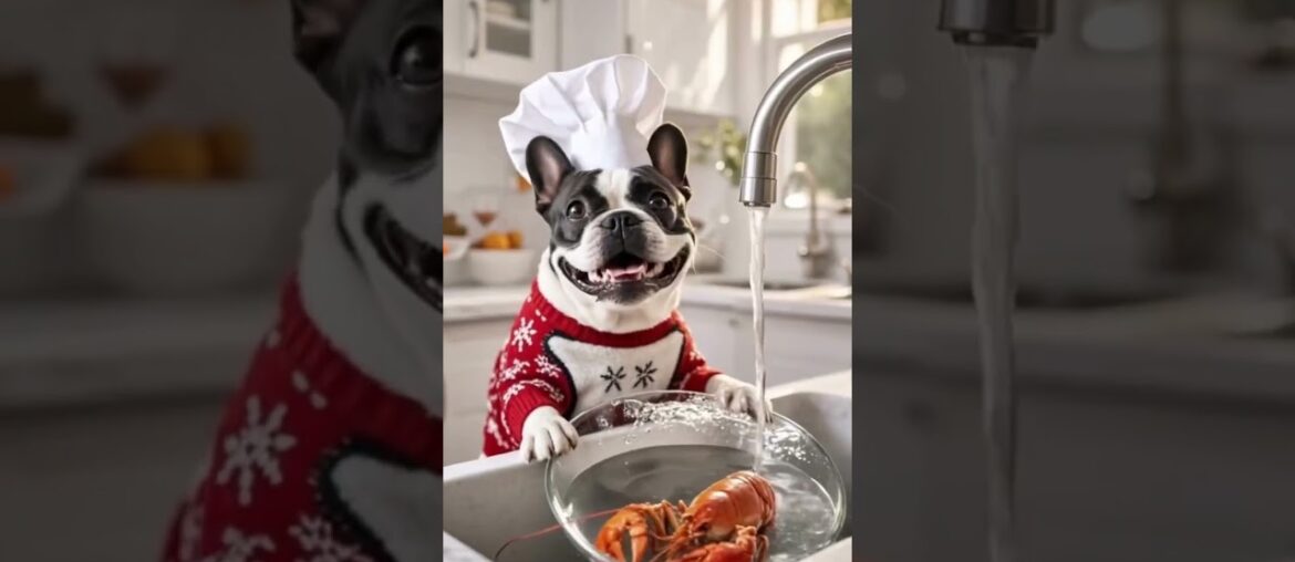 Culinary Frenchie: Catching and Cooking a Lobster Feast! 🦞🐾