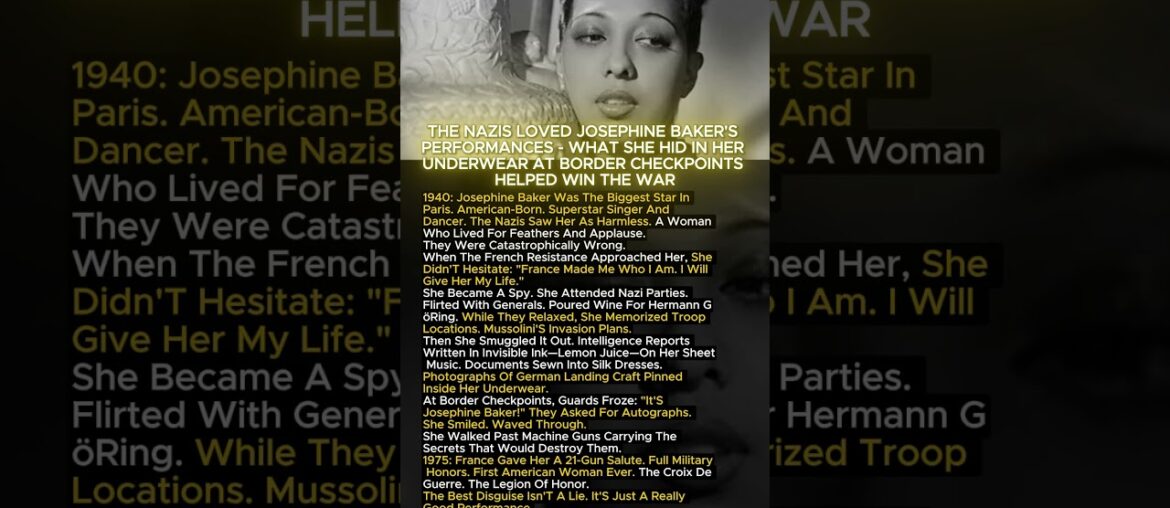 THE NAZIS LOVED JOSEPHINE BAKER’S PERFORMANCES THE NAZIS LOVED JOSEPHINE BAKER'S PERFORMANCES
