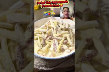 I tried this homemade French fries #cooking #youtubeshorts #recepi #homemadefood #yummy