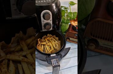 😱 Oil Free French Fries in Air Fryer | 0 Oil Crispy Fries 🔥🍟 #shorts
