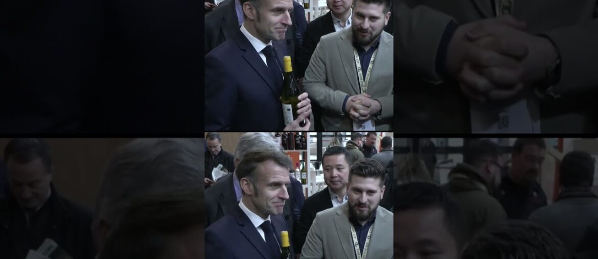 WATCH: Macron Tours International Wine Fair ‘Wine Paris’ | APT