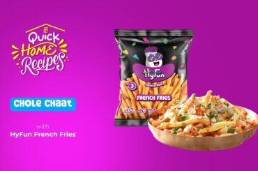 Fries Chole Recipe | Crispy French Fries Chaat with HyFun Fries