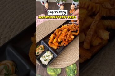 Crispy Accordion Fries 🍟 #shorts #recipe #trending #cooking #viral #ytshorts #food #youtubeshorts