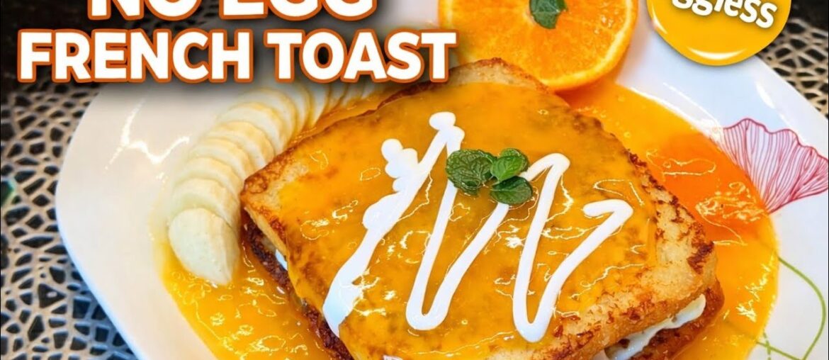 Eggless French Toast in 10 Minutes | Easy No Egg Breakfast Recipe (Café Style) Eggless French Toast in 10 Minutes | Easy No Egg Breakfast Recipe (Café Style)