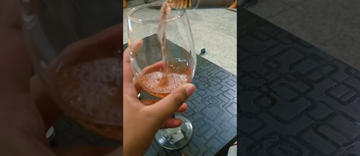 First ever tried Rose wine #wine #foodie #ytshorts
